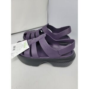 Crocs Women's Stomp Fisherman Sandal In Dark Iris Size 9